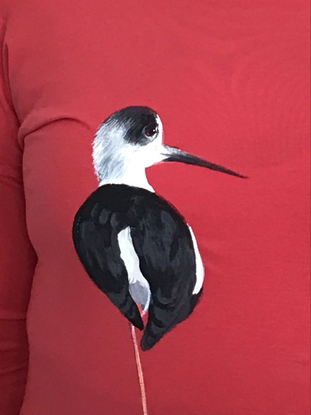 Bluzka czerwona ptak - obrazek 2