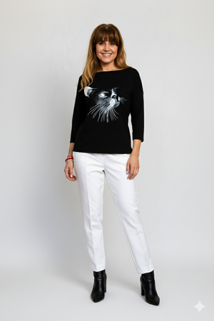 Bluzka Kot biały - obrazek 5