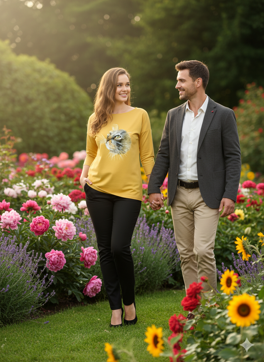 Bluzka żółta Kot - obrazek 4